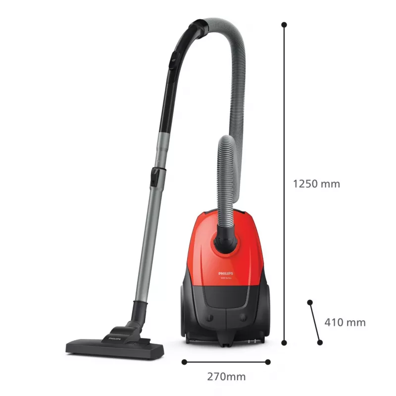 Bodenstaubsauger Philips 1000 Series XD1111/10, 800 W, Trockenreinigung, Staubbeutel 3 L, HEPA, 77 dB