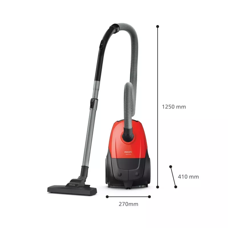 Bodenstaubsauger Philips 1000 Series XD1111/10, 800 W, Trockenreinigung, Staubbeutel 3 L, HEPA, 77 dB