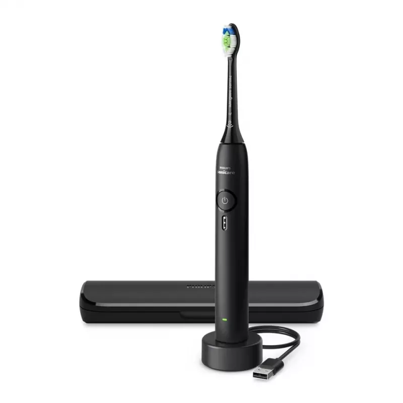 Wiederaufladbare Schallzahnbürste Philips 3100 series HX4033/32 — Lithium-Ionen-Akku, 1 Handstück, 1 Bürstenkopf, Daily Care-Modus, schwarz