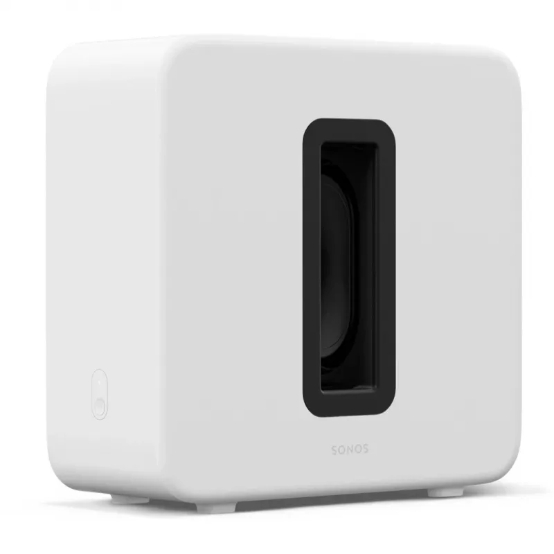 Aktiver Subwoofer Sonos Sub 4 – Class-D-Verstärker, AC 110–240 V, 40,2 × 15,8 × 38,9 cm, Schwarz oder Weiß