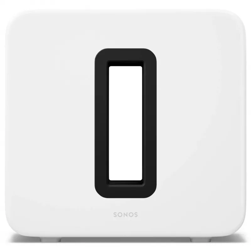 Aktiver Subwoofer Sonos Sub 4 – Class-D-Verstärker, AC 110–240 V, 40,2 × 15,8 × 38,9 cm, Schwarz oder Weiß