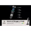Stabstaubsauger Samsung VS20C9554TK — Batterie, Lithium‑Ionen, 580 W, beutellos 0,8 l, Zyklon, Schwarz