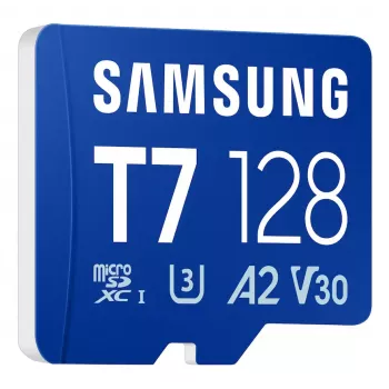MicroSDXC-Speicherkarte Samsung T7 128 GB UHS-I U3 V30 170 MB/s Blau