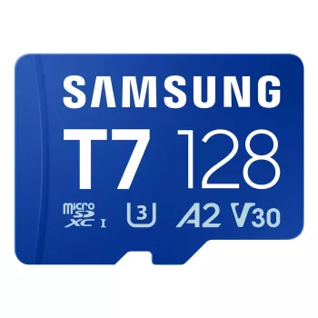 MicroSDXC-Speicherkarte Samsung T7 128 GB UHS-I U3 V30 170 MB/s Blau