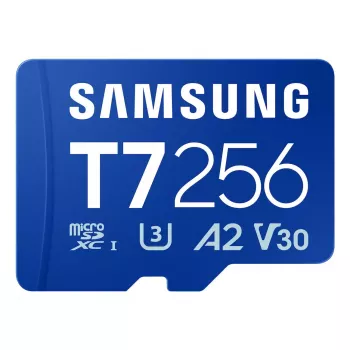 MicroSDXC-Speicherkarte Samsung T7 256 GB UHS-I U3 V30 Lesen 170 MB/s Blau