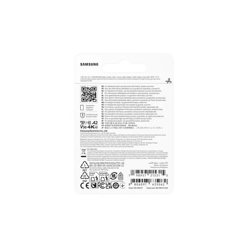Speicherkarte MB-MB512T/WW T7 microSD 512GB