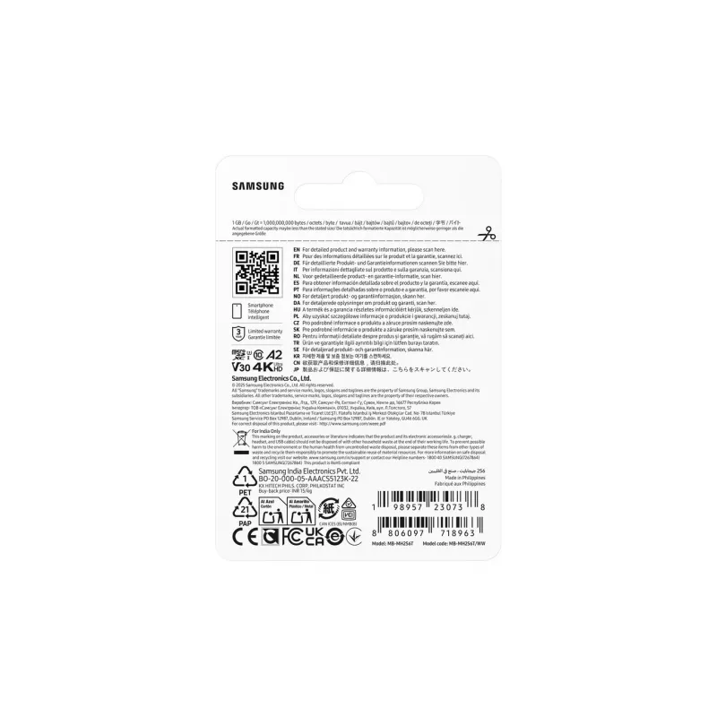 Speicherkarte MB-MH256T/WW T9 microSD 256GB