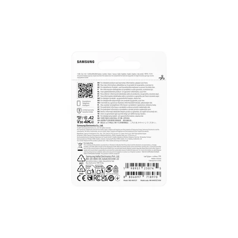Speicherkarte MB-MH512T/WW T9 microSD 512GB