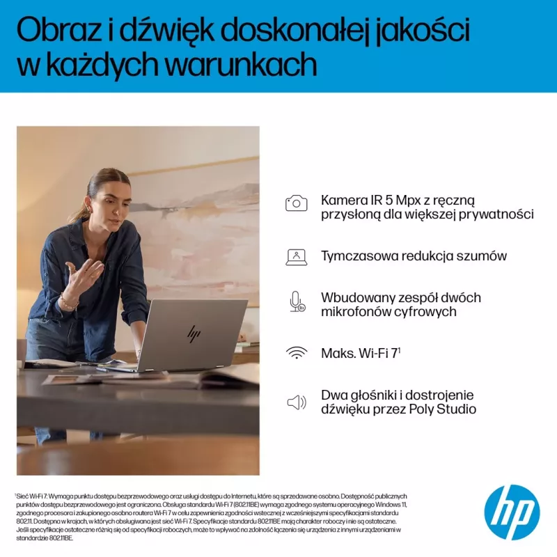 2-in-1 HP OmniBook X Flip NG AI 16-as0003nw Laptop, 16 Zoll 3K OLED Touchscreen, 32GB RAM, 1TB SSD, Windows 11 Home, Ultra 7 258V, Glacier Silver