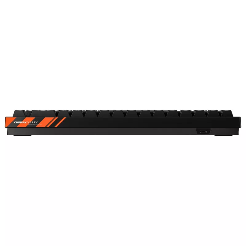 Mechanische Gaming-Tastatur Cherry K5 PRO TMR COMPACT — 65 % AZERTY, USB kabelgebunden, RGB-Hintergrundbeleuchtung, Schwarz/Orange
