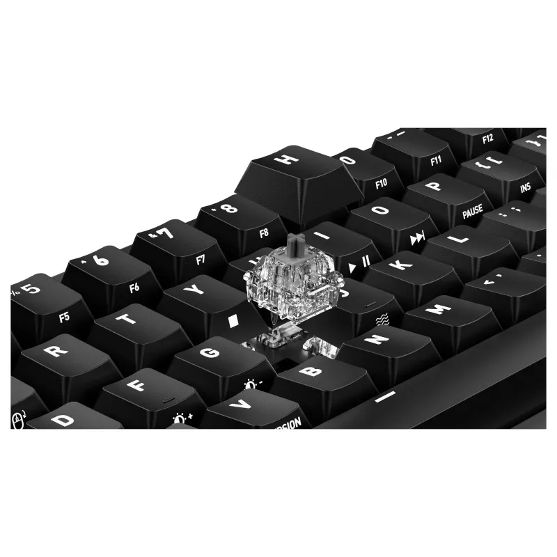 Mechanische Gaming-Tastatur Cherry K5 PRO TMR COMPACT — 65 % AZERTY, USB kabelgebunden, RGB-Hintergrundbeleuchtung, Schwarz/Orange