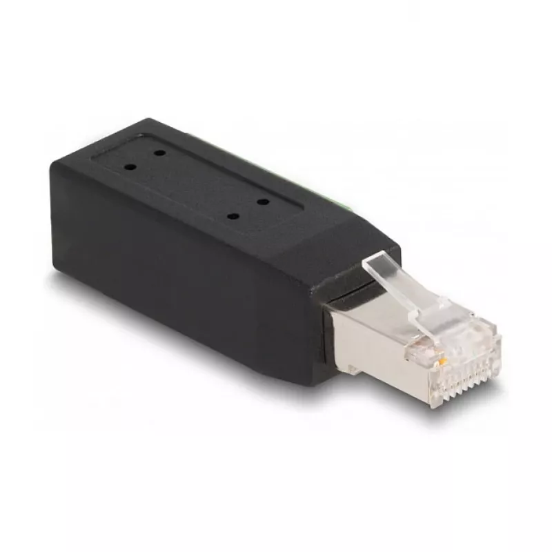 DeLOCK RJ45-Stecker Cat.5e auf Klemmleisten-Adapter 90° abgewinkelt