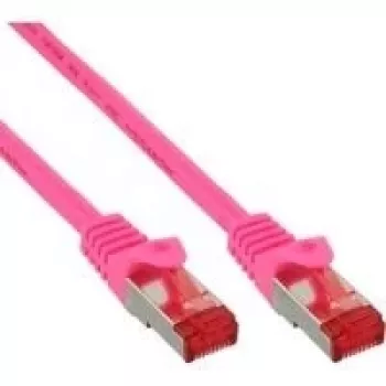 Patchkabel InLine S/FTP PiMF Cat6 250 MHz RJ-45 auf RJ-45 PVC Kupfer pink 0,3 m