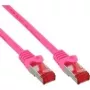 Patchkabel InLine S/FTP PiMF Cat6 250 MHz RJ-45 auf RJ-45 PVC Kupfer pink 0,3 m