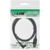 InLine USB 2.0 Kabel USB A Stecker auf Mini-USB B Stecker, 90° nach oben abgewinkelte Anschlüsse, 1,5 m, schwarz