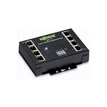 Netzwerk-Switch Wago 852-112 — 8-Port Fast Ethernet (10/100), RJ-45, Vollduplex, 2000 MAC-Einträge