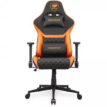 Universeller Gaming-Stuhl COUGAR Gaming Armor One V2 F Gepolsterte Sitzfläche Schwarz Orange