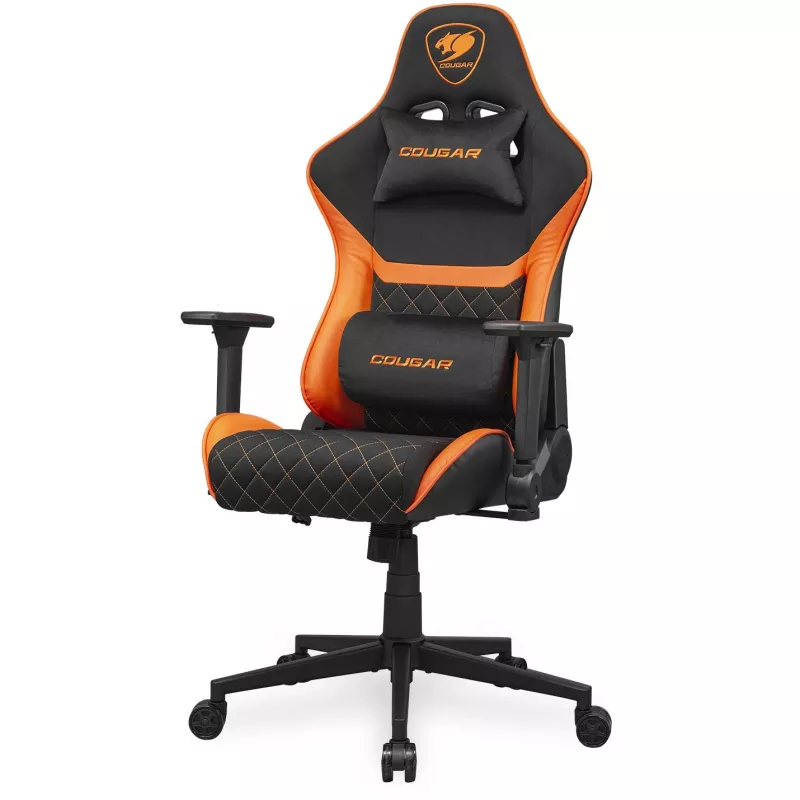 Universeller Gaming-Stuhl COUGAR Gaming Armor One V2 F Gepolsterte Sitzfläche Schwarz Orange