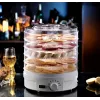 Extralink Home Großer Dörrautomat für Pilze, Obst, Gemüse und Kräuter Leistungsstarker Pro 500W + 5 Tabletts 27cm Weiß