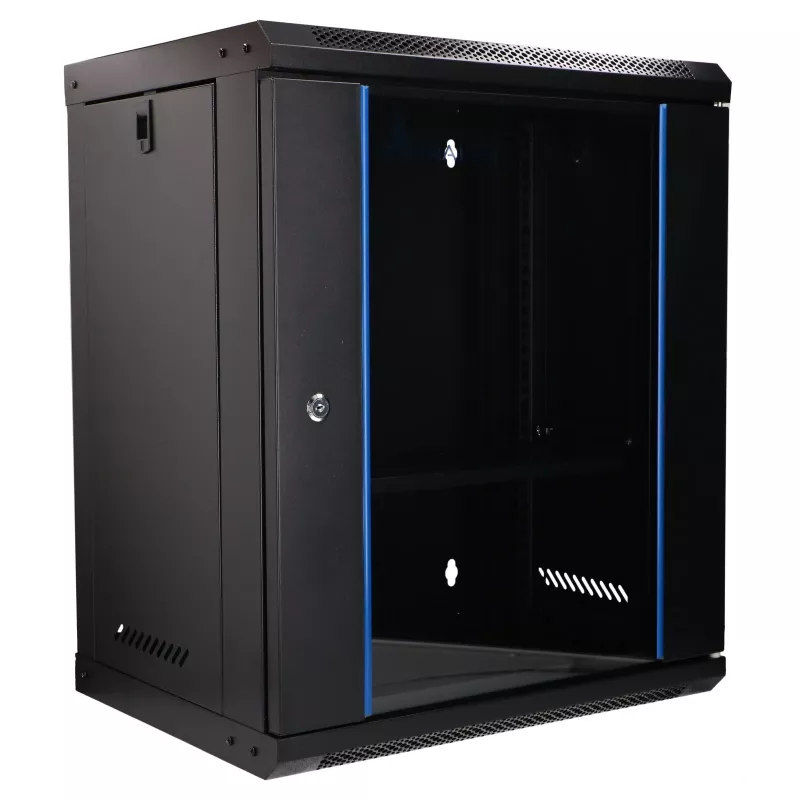 Extralink Lite 12U 530X400 WANDMONTAGE Rackschrank Schwarz Mit Einlegeboden