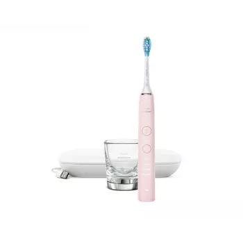 Elektrische Schallzahnbürste Philips DiamondClean 9000 HX9911/29 — für Erwachsene, integrierter Li‑Ion‑Akku, Soft- & Normal-Modi, pink