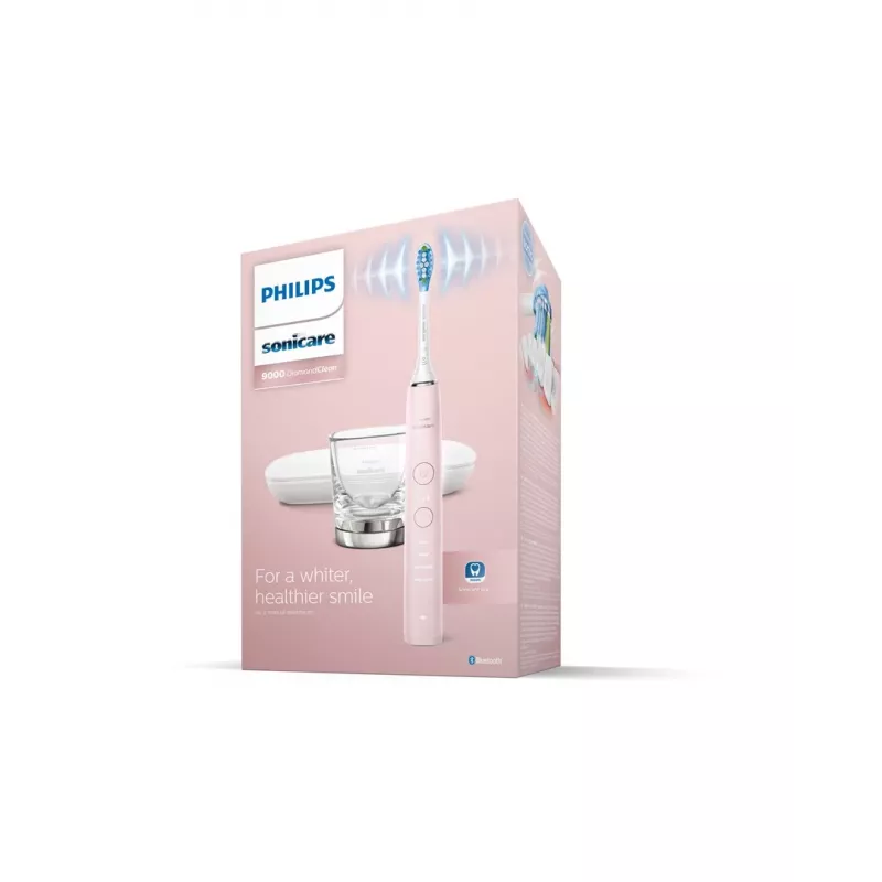 Elektrische Schallzahnbürste Philips DiamondClean 9000 HX9911/29 — für Erwachsene, integrierter Li‑Ion‑Akku, Soft- & Normal-Modi, pink