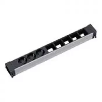 Stromverteiler 3 AC-Steckdosen Bachmann 909.006 Schwarz Silber