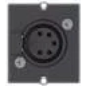 Bachmann Custom Module 1 x XLR socket - Modulares Faceplate-Snap-In - XLR (5-pin) - Schwarz (917.101)