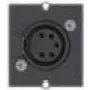 Bachmann Custom Module 1 x XLR socket - Modulares Faceplate-Snap-In - XLR (5-pin) - Schwarz (917.101)