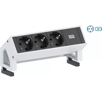 Bachmann Desk 2 Verlängerungskabel 1 AC-Ausgang Innenbereich Weiß (902.380)