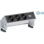 BACHMANN DESK2 1x Schutzkontaktsteckdose 1xUSB-Ladegerät Edelstahl (902.5712)