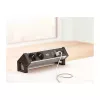 BACHMANN DESK2 ALU Schwarz 2x Schutzkontakt-Steckdose 1x USB-Ladegerät 1x ABD GST18