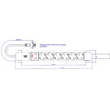 Bachmann Steckdosenleiste PRIMO2 6xCEE7/3 350.012 (350.012)