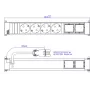 Steckdosenleiste Bachmann 916.705 mit 4x CEE7/3-Steckdosen, 2x CM-Anschlüssen, 0,2 m Kabel