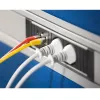 Steckdosenleiste Bachmann STEP ALU 1x USB 1x Custom-Modul 2x Steckdose