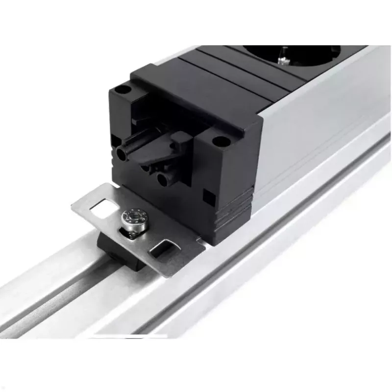 Steckdosenleiste Bachmann STEP ALU 1x USB 1x Custom-Modul 2x Steckdose