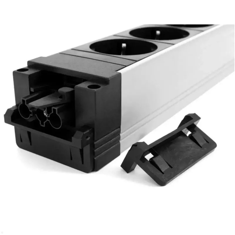 Steckdosenleiste Bachmann STEP ALU 1x USB 1x Custom-Modul 2x Steckdose