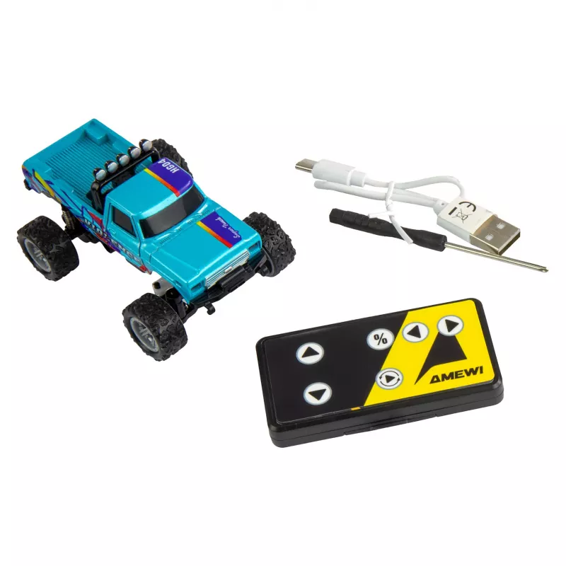 RC Monster Truck Amewi DieCast 1:64 RTR Blue – Druckguss 1:64 Maßstab, fahrfertig