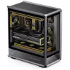 Jonsbo D401 PC-Gehäuse, Midi Tower, ATX, Tempered Glass – schwarz