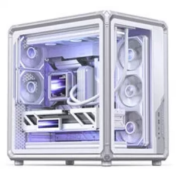 Jonsbo X400 PC-Gehäuse, Midi Tower, ATX, Temperglas – Weiß