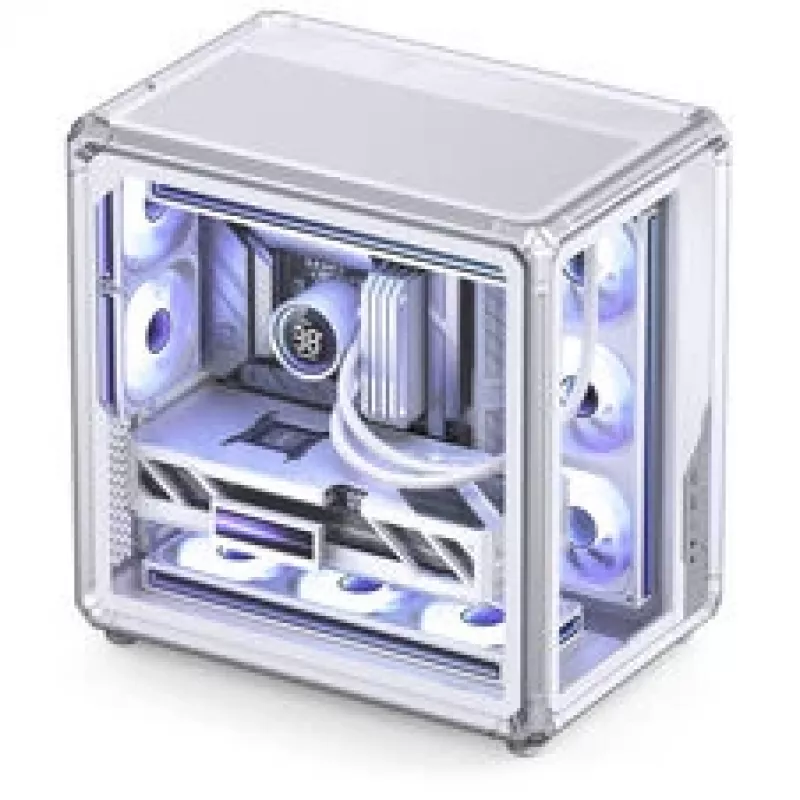 Jonsbo X400 PC-Gehäuse, Midi Tower, ATX, Temperglas – Weiß