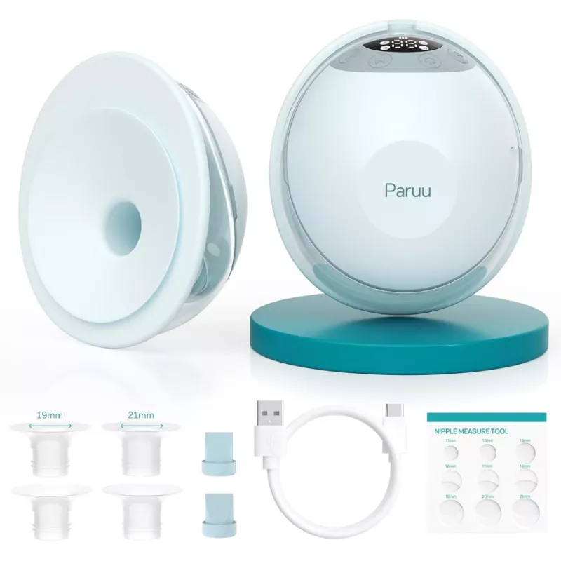 Paruu P20 HANDSCHALTFREIE Tragbare Milchpumpe Grün Doppelpack