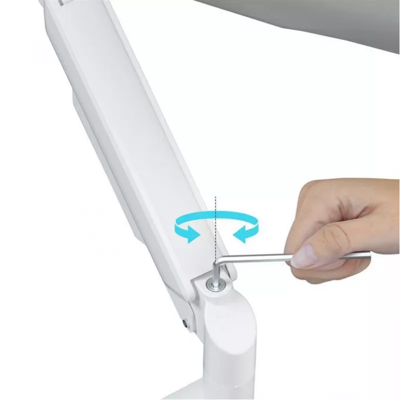 Monitorhalterung GEMBIRD MA-DA2-06-W für 17–32 Zoll Bildschirme, Tischklemmen-/Schienenmontage, weiß