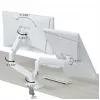 Monitorhalterung GEMBIRD MA-DA2-06-W für 17–32 Zoll Bildschirme, Tischklemmen-/Schienenmontage, weiß