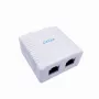 Wandmontierte abgeschirmte Netzwerkdose GEMBIRD Gniazdo natynkowe 2×RJ45 Cat6A FTP