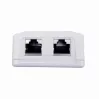 Wandmontierte abgeschirmte Netzwerkdose GEMBIRD Gniazdo natynkowe 2×RJ45 Cat6A FTP