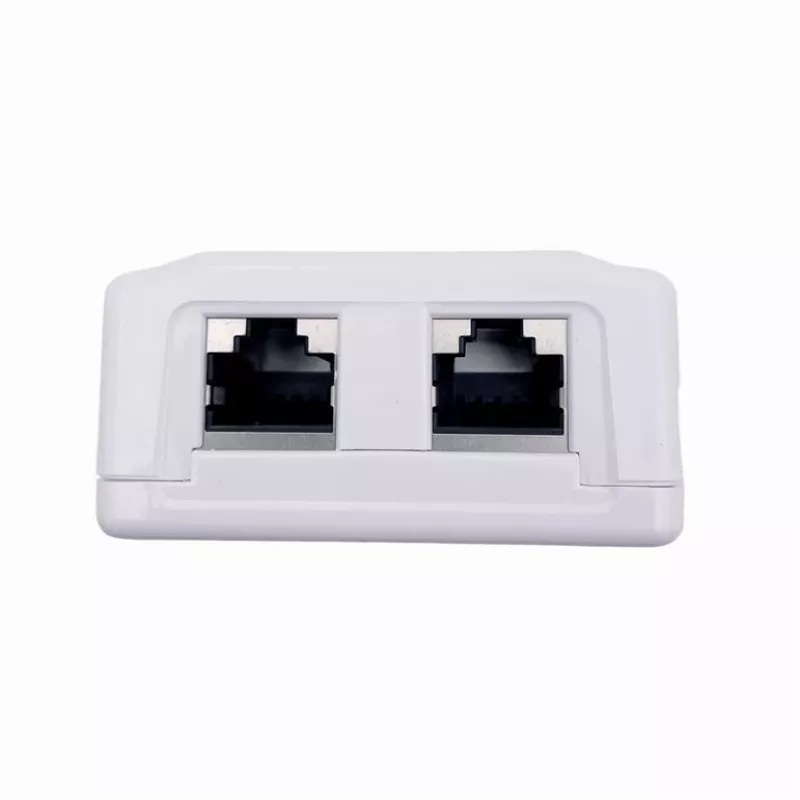 Wandmontierte abgeschirmte Netzwerkdose GEMBIRD Gniazdo natynkowe 2×RJ45 Cat6A FTP