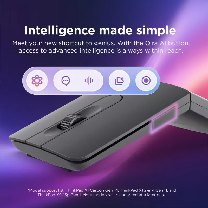 Kabellose beidhändige Bluetooth-Maus Lenovo 4Y51T62792 — IR LED, 4000 DPI, 7 Tasten, Rad, Grau