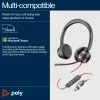 HP Poly Schwarzwire 8225 USB-C-Headset, kabelgebunden, Büro/Callcenter, 185 g, Headset, Schwarz