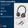 HP Poly Schwarzwire 8225 USB-C-Headset, kabelgebunden, Büro/Callcenter, 185 g, Headset, Schwarz
